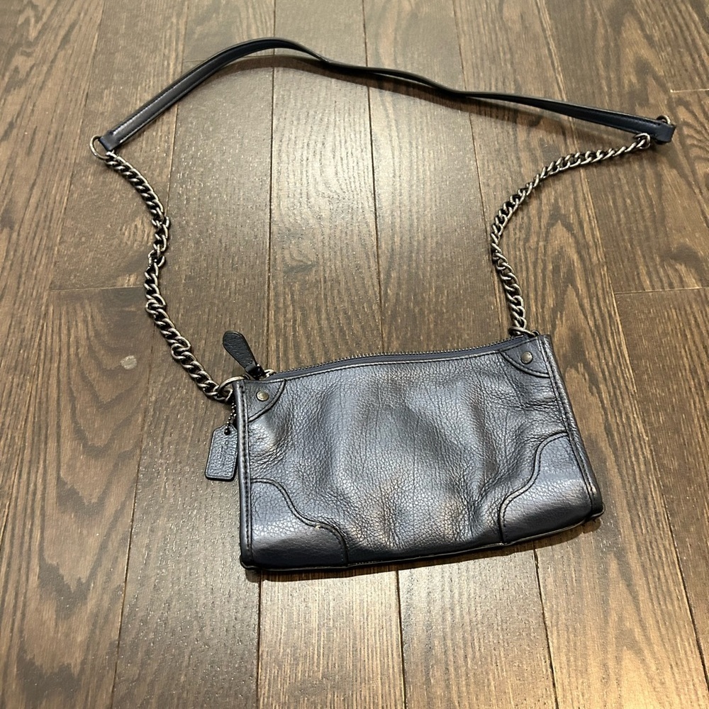Coach Metalic Blue Mickie Chain Strap Bag - Picture 4 of 4